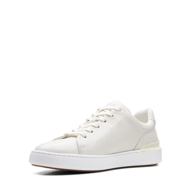 Clarks Court Lite Lace Leather Trainers - Image 4
