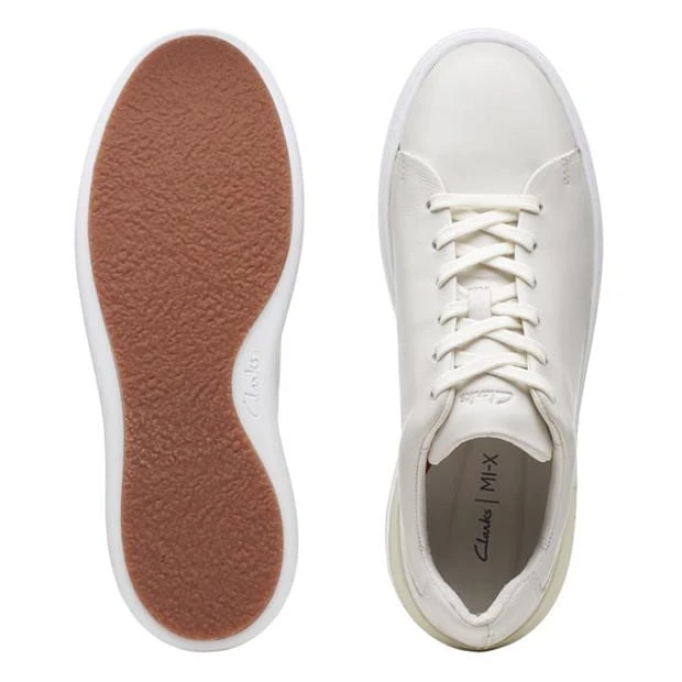 Clarks Court Lite Lace Leather Trainers - Image 7
